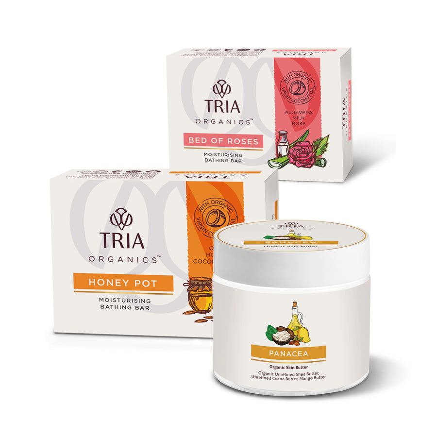 DRY SKIN - Panacea Skin Butter + Bed of Roses Soap + Honey Pot soap